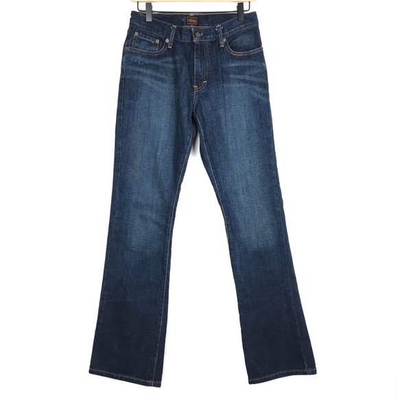 FOSSIL Jeans Bootcut Dark Wash 100% Cotton Denim Automatic Fly Size 4 Regular - Picture 1 of 9